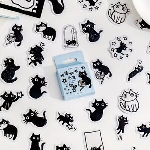 45 pc Cat Themed Sticker Pack